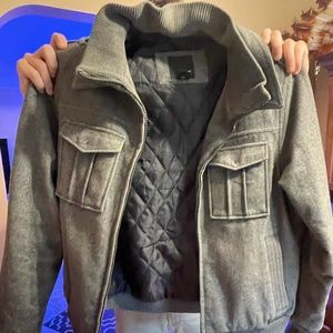 Men’s grey jacket. Size large. Like new